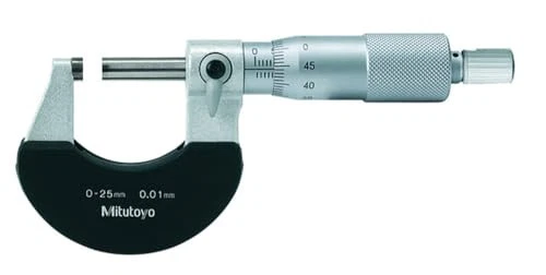 Mitutoyo 102-301 Outside Micrometer  Heat Insulated Frame  Ratchet Stop  0-25mm