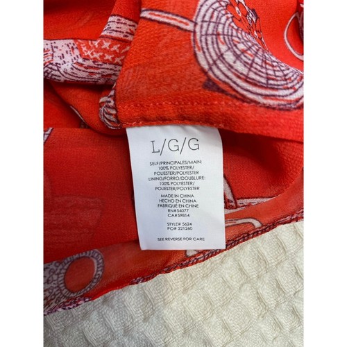 CAbi Red W/ Purse Print Flirty V Neck Spaghetti Strap Summer Tank/ Blouse Large - 第 7/9 張圖片