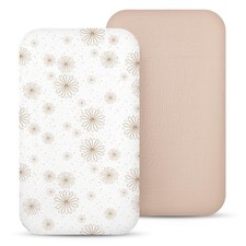 Muslin Bassinet Sheets Baby: Cotton Bedside Sleeper Bassinet Sheets Fitted fo...