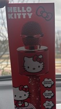 Hello Kitty Bluetooth Karaoke Microphone  Wireless Speaker USB Charging Red NIB