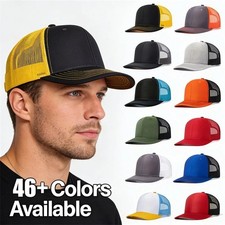 Richardson 112 Trucker Hat Snapback Mesh Back Cap Adjustable Blank 135 Colors