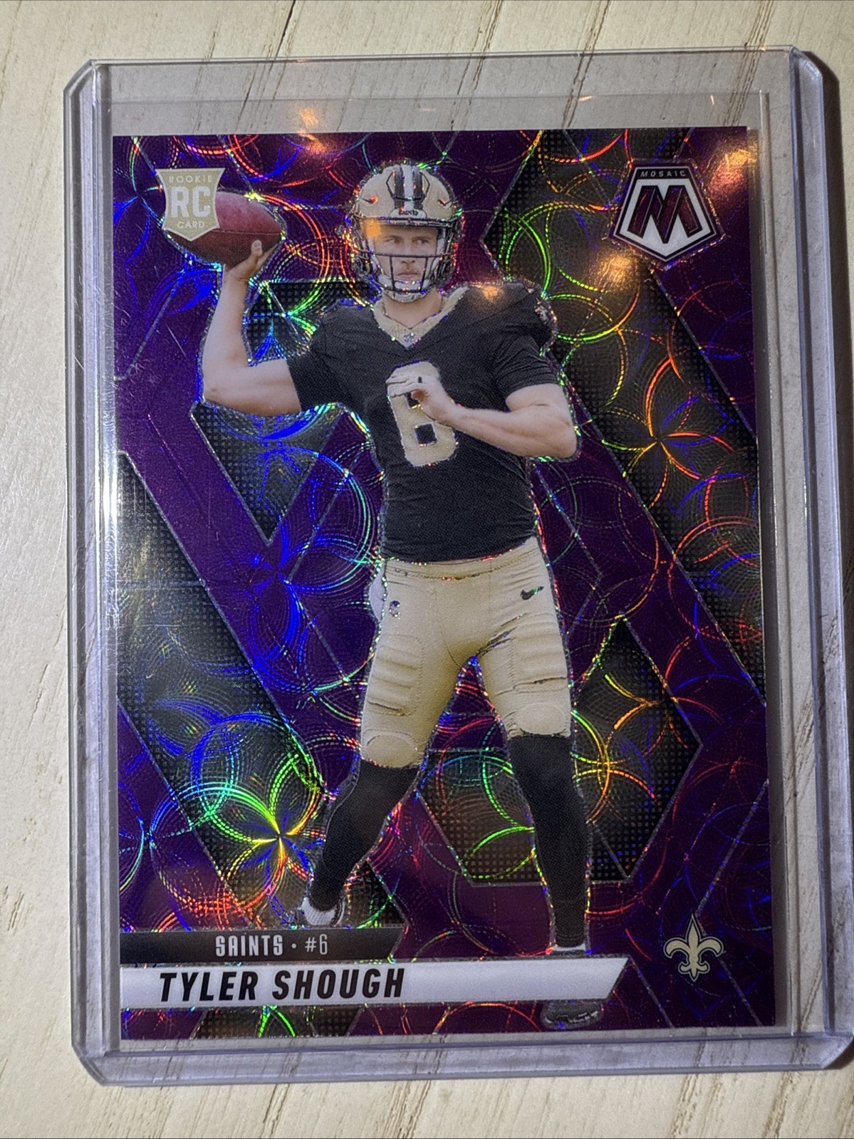 2025 Mosaic - Tyler Shough - Purple Scope (RC) #312 - Saints