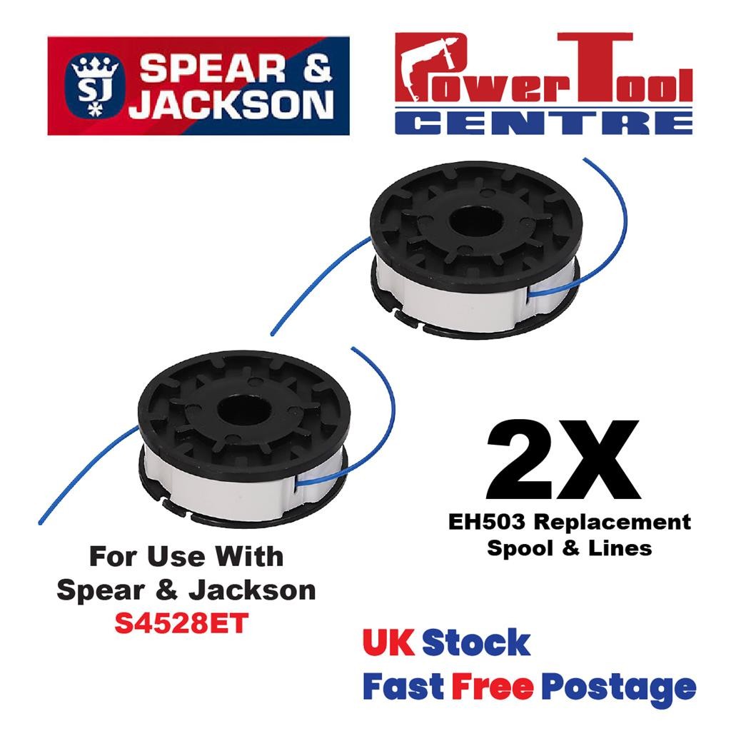 Spool & Line for S4528ET Spear & Jackson Grass Strimmer Trimmer Fast Postage x2