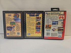 Sonic the Hedgehog 1 2 3 (Sega Genesis) CIB Game Bundle Lot Tested/Cleaned