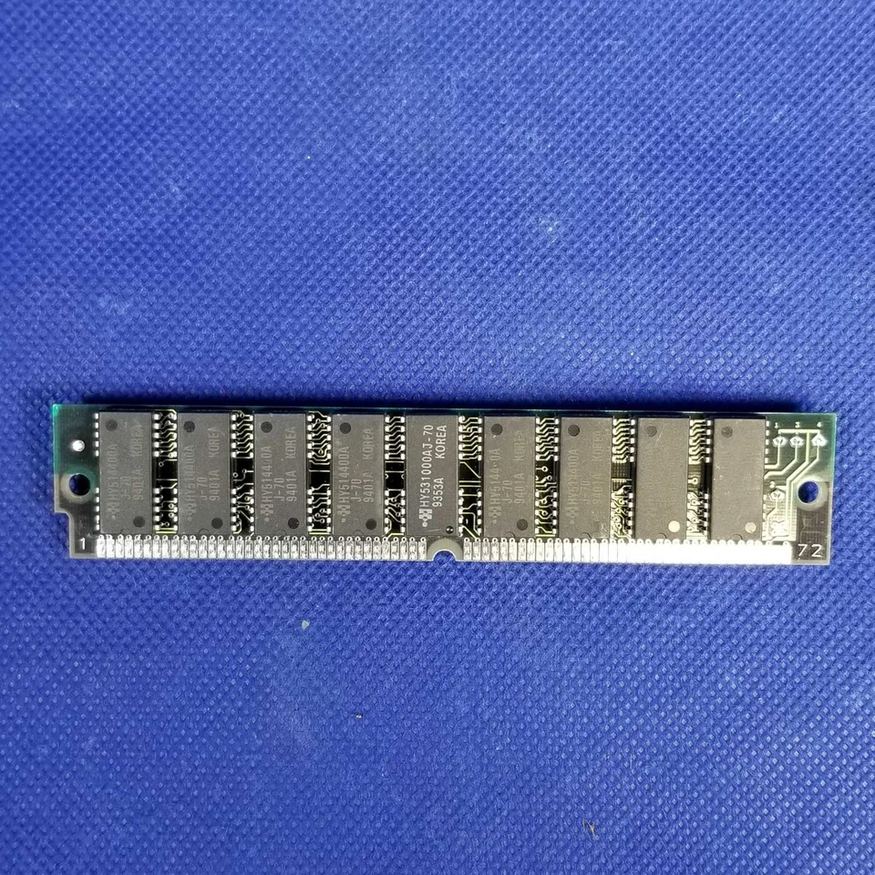 Módulo de memoria SIM HYUNDAI HYM536100AM-70 72 pines 4 MB FPM RAM 60ns EDO de colección Foto 2 de 2