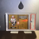 2005 donruss elite CB45 tom brady; gold /500 career best holo PSA 8  (POP 4, 1^)