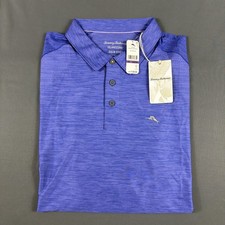 Tommy Bahama Golf Shirt Polo Palm Coast 2XLB Bold Blue Purple PolyesterMSRP 128