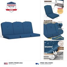 Outdoor Porch Swing Cushions 3 Seater Blue, 61.5x39x3in  Replacement Cushi...