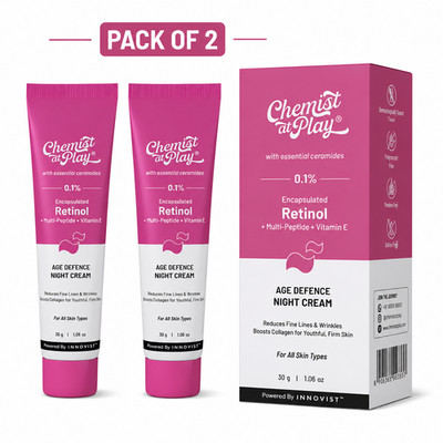 Chemist At Play Nachtcreme 30g Anti Aging Faltenpflege 2er Pack
