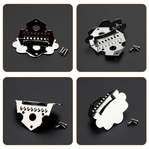 Cloud-shaped Tailpiece Mandolin Metal String Replacement Part with Screws - Picture 7 of 12
