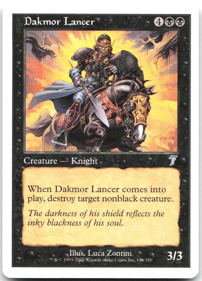 Dakmor Lancer 126 Uncommon 7th Edition Magic: The Gathering Lightly Played