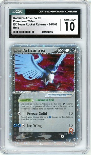 Rocket's Articuno ex graded CGC 10 for sale on eBay