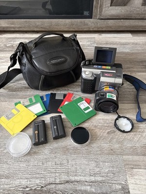 SONY DIGITAL CAMERA MAVICA MVC-FD91 MP WITH EXTRA LENS & 2 BATTERIES TESTED READ