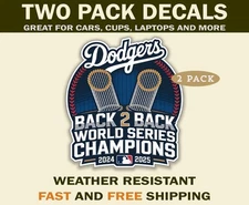 Los Angeles Dodgers 2025 World Series Champions Back 2 Back Repeat MLB Sticker