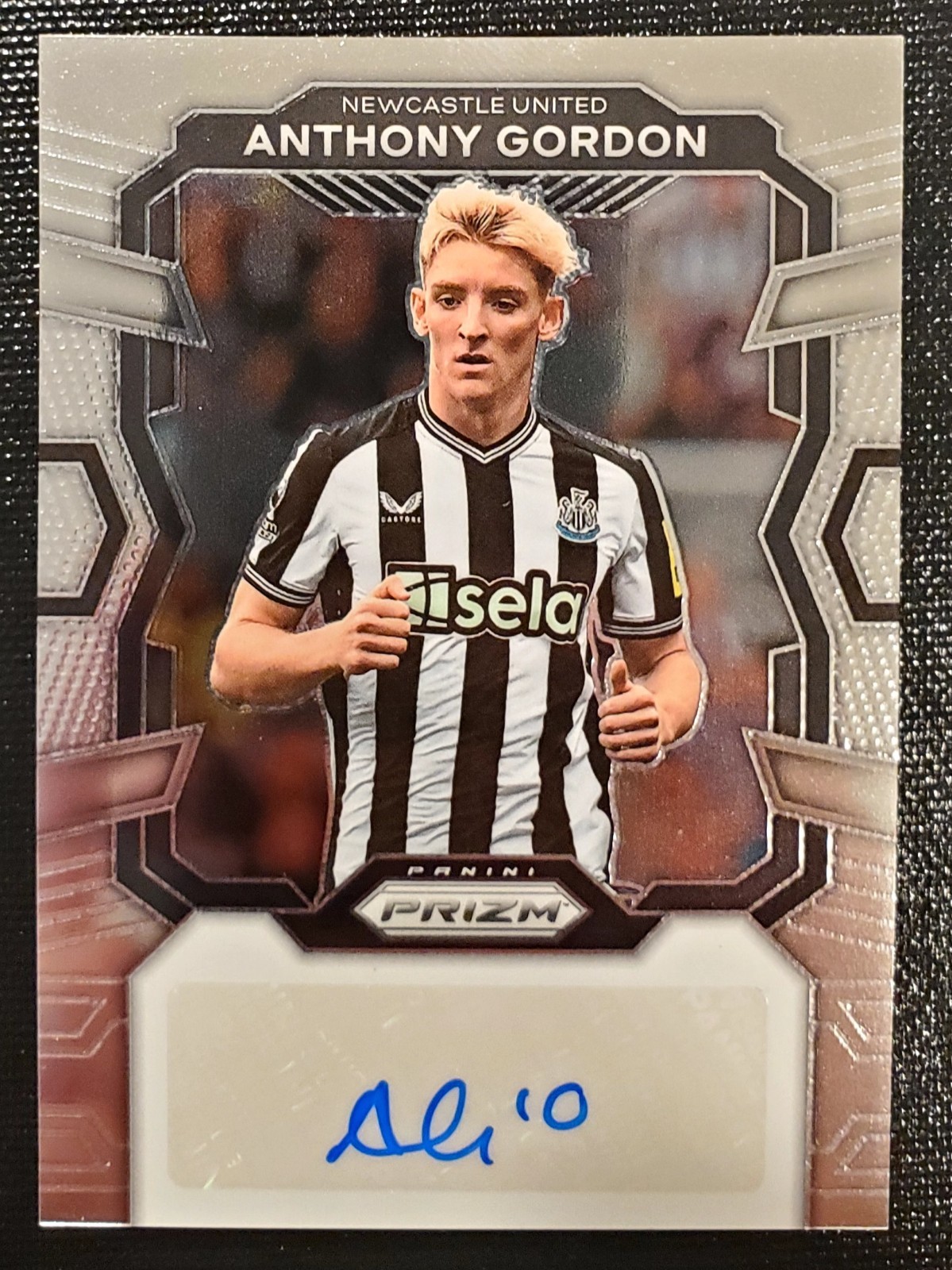 Anthony Gordon AUTO 2023-24 Panini Prizm EPL Silver S-AG Newcastle England
