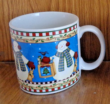 Sakura DEBBIE MUMM STONEWARE JOLLY SNOWMAN MUG