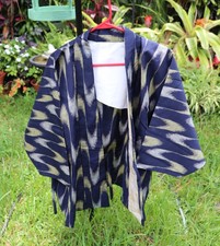Vintage Samurai Japanese wool kimono, size Medium - Large