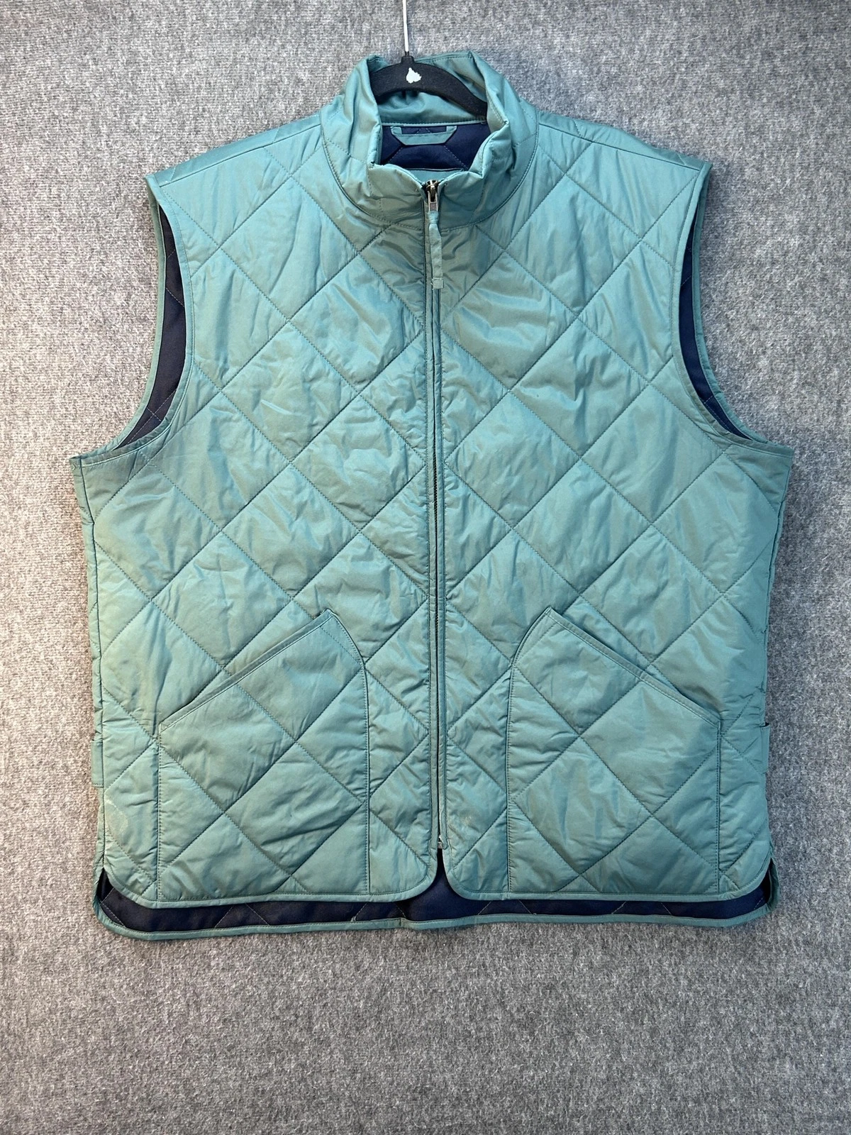 J.Crew Vest Mens XL Green Quilted Puffer Authentic Outerwear Re-Imagined BI930