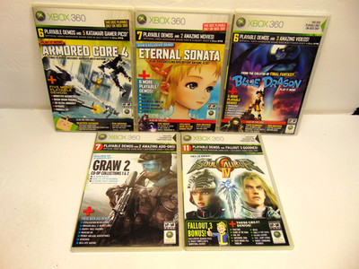 Official Xbox Magazine Xbox 360 Demo Disc Lot  Of 5, Very Clean, Free Shipping