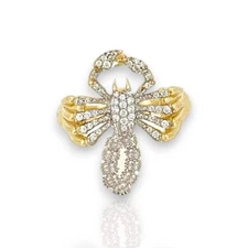 Scorpion CZ Ring - 10K Yellow Gold