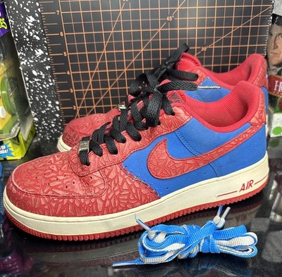 Nike Air Force 1 Low  Spider-Man  Red Blue LaserMen s Size 10318775-600 W Laces!