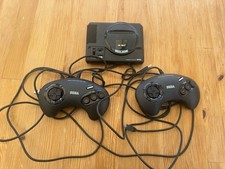SEGA Mega Drive PAL Home Console Black RF with 2 Wired Controllers