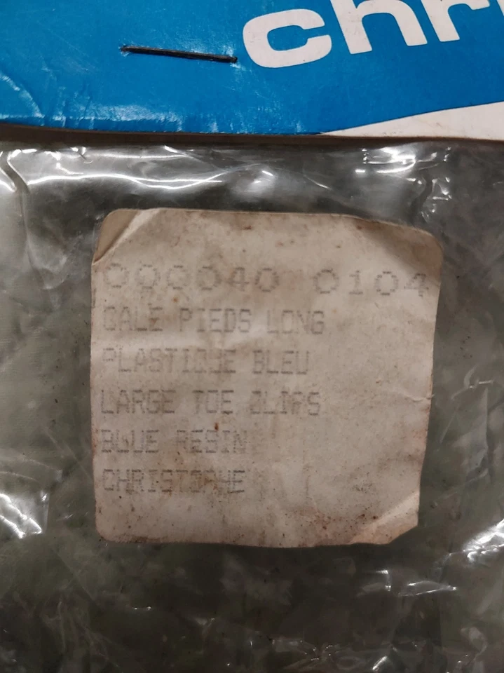 NOS Christophe Toe Clips Racing Light Road Bike Pedals France Blue Resin (Large) - Image 4 of 4