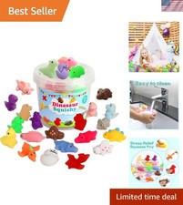Mochi Squishy Toys, 24 pcs Dinasaur Squishy Animal Party Favors for Kids Clas...