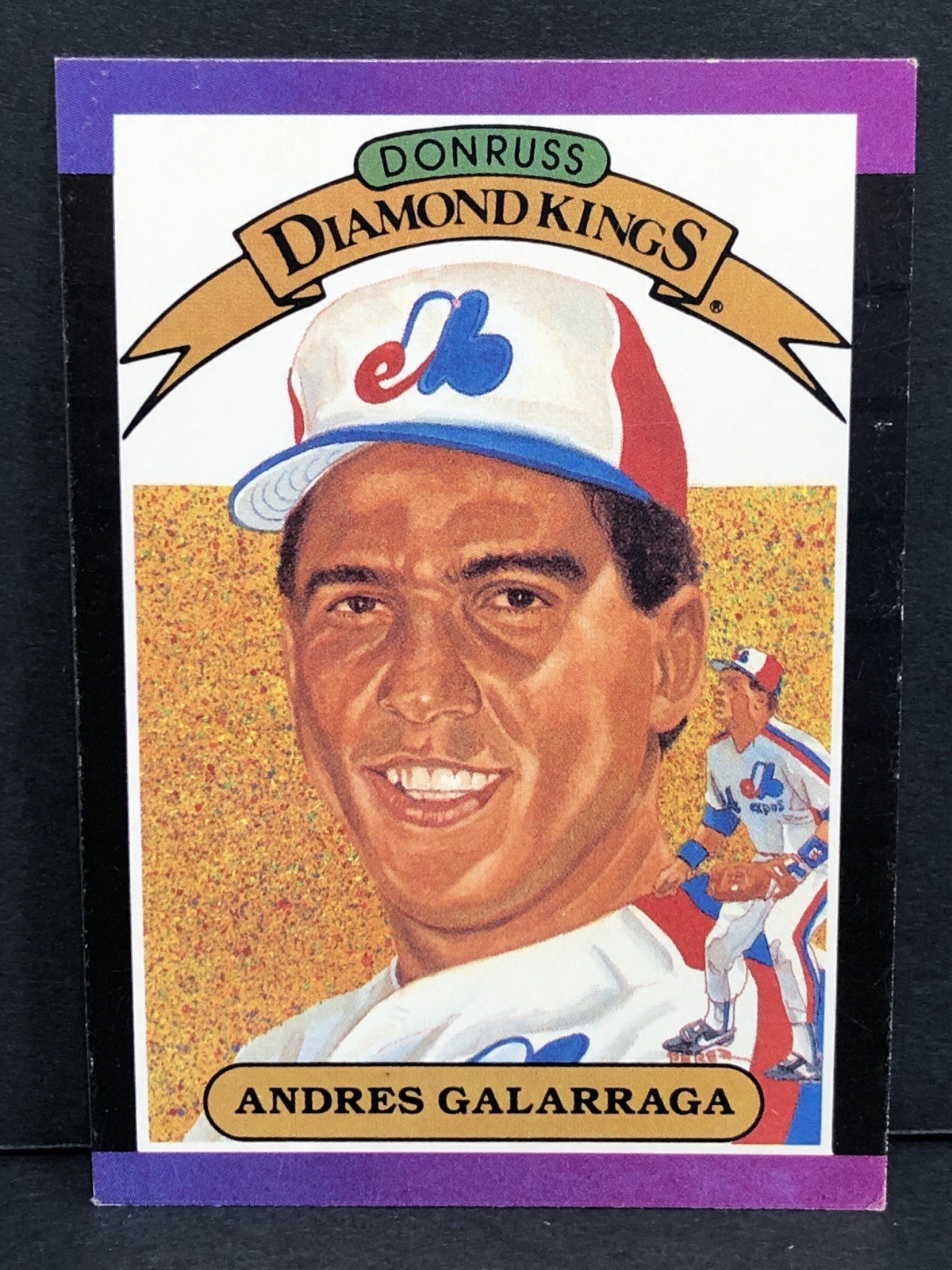 Andres Galarraga 1989 Donruss "Diamond Kings" #14 - Montreal Expos - B - Corner