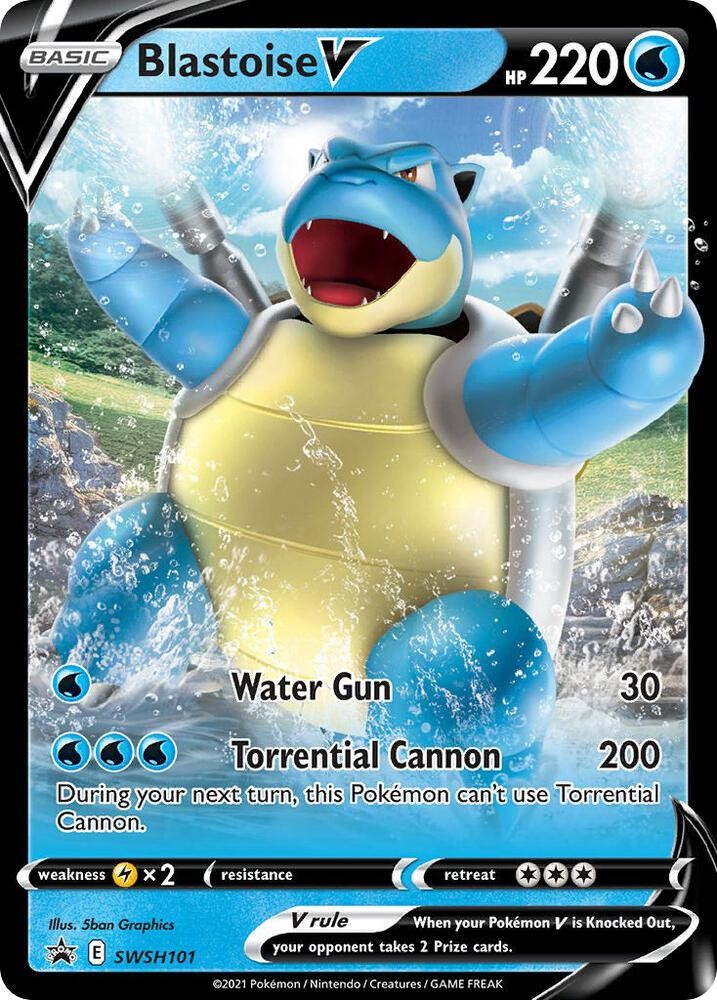 BLASTOISE V SWSH101 SWORD & SHIELD POKEMON (ULTRA RARE PROMO, NM)