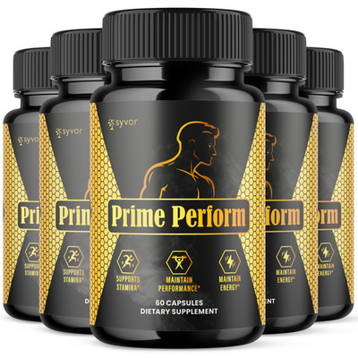 (5 Pack) Prime Perform Advanced Male Support Supplement PrimePerform 300 Capsule