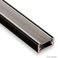 3 X Sotech Led Profil-11 Schwarz / Abdeckung Klar / 2M Aluprofil F. Led Streifen