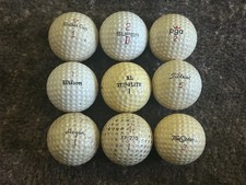 Vintage Golf Ball Gramps Junk Drawer Lot of 9 Hogan PGA Royal Tru Sphere Wilson