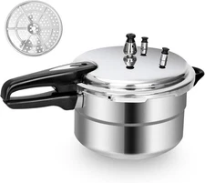 5.3 Quart Pressure Cooker 10 Psi Induction Compatible Pressure Canner With Rack