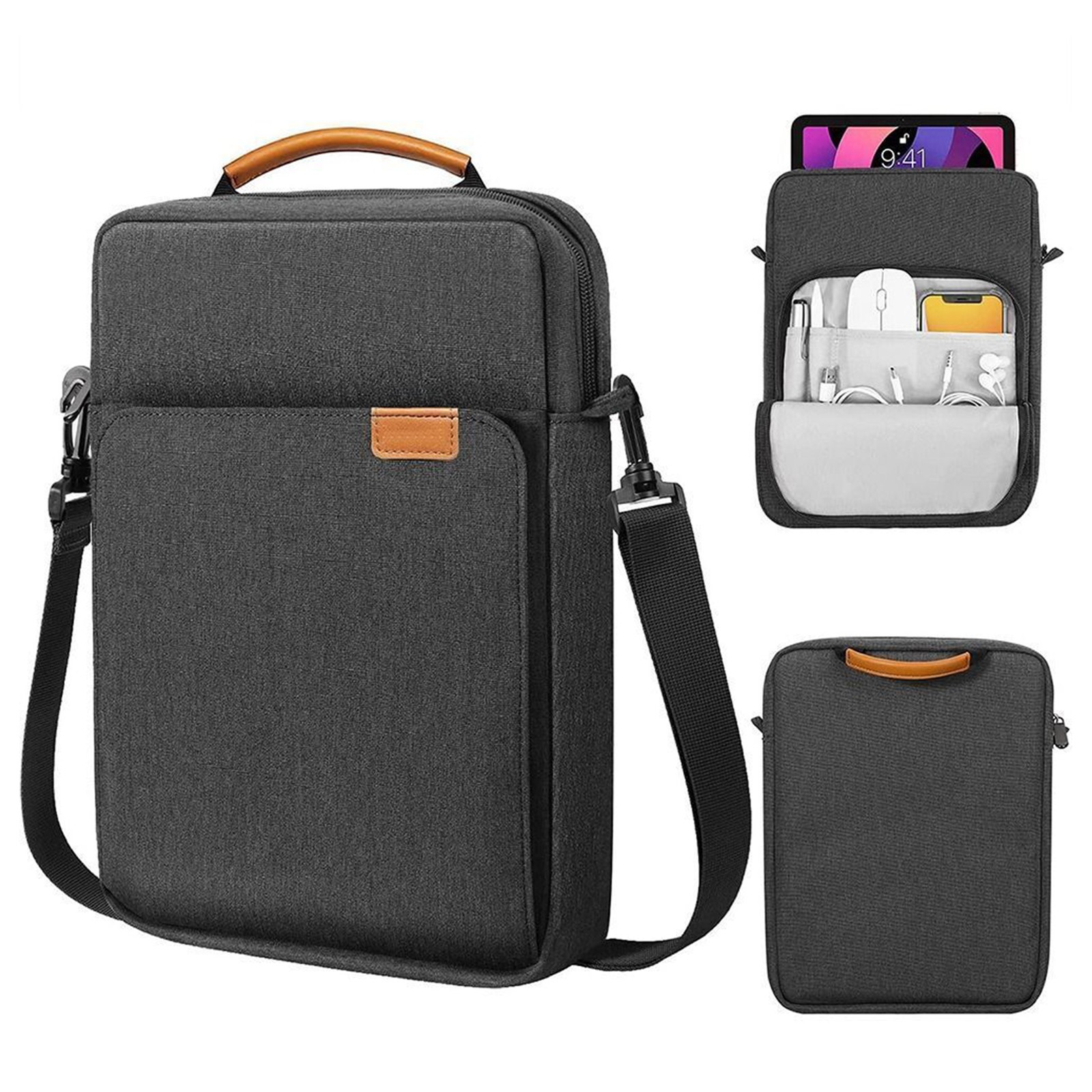 13 inch Laptop Bag for Women Men, Laptop Messenger Shoulder Sleeve with Strap