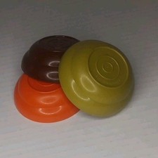 Vintage Tupperware Children  s Toy Plastic Bowls Lot Of Three Orange Green Brn.