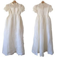 Vintage Alfred Angelo Edythe Vincent 1950s 60s Womens Wedding Dress Gown Lace XS