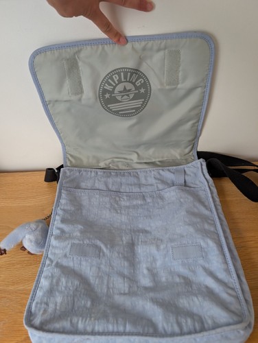 Ladies Kipling Crossbody Blue Madhouse Expandable Messenger Bag - Picture 9 of 20