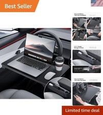 2-in-1 Car Steering Wheel Desk Tray Organizer for Stylish Travel Efficiency