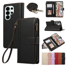 For Samsung Galaxy S26 S25 S24 S23 S22 S21 Leather Flip Stand Wallet Phone Cover