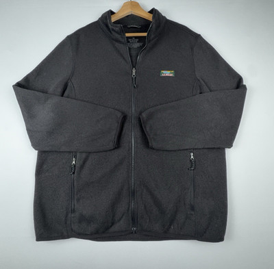L.L. Bean Full Zip Fleece Lined Black Sweater Jacket Women's 3X Style 502482