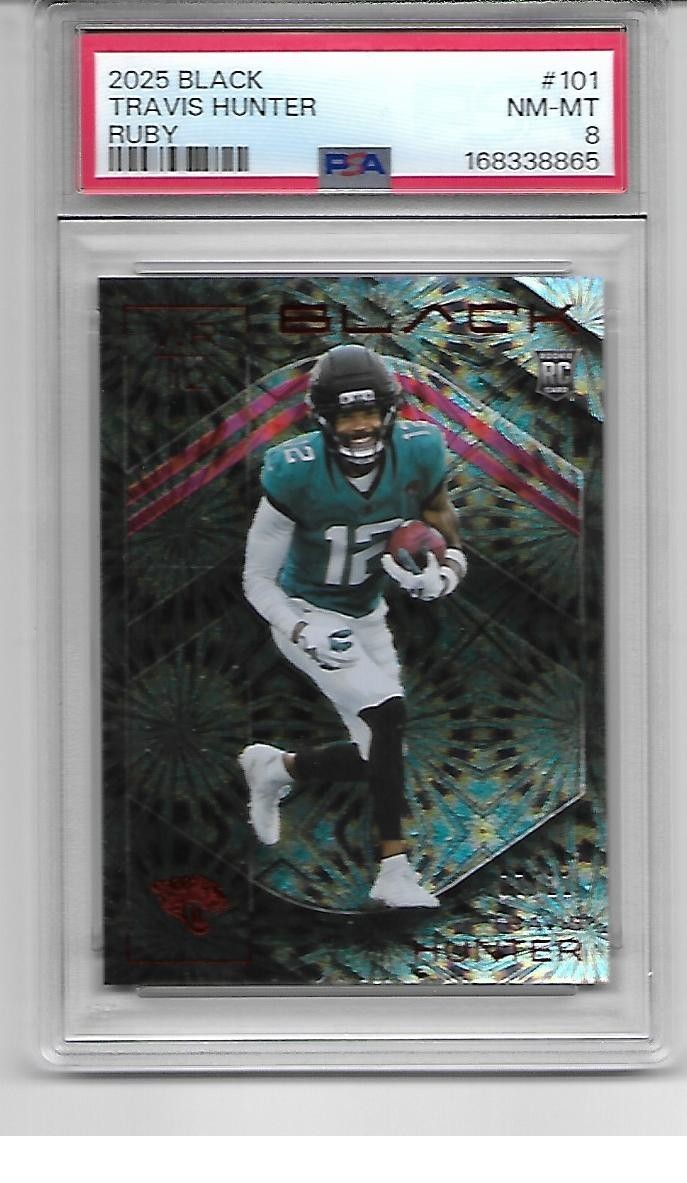 2025 BLACK TRAVIS HUNTER RUBY #7/11 PSA8 RARE