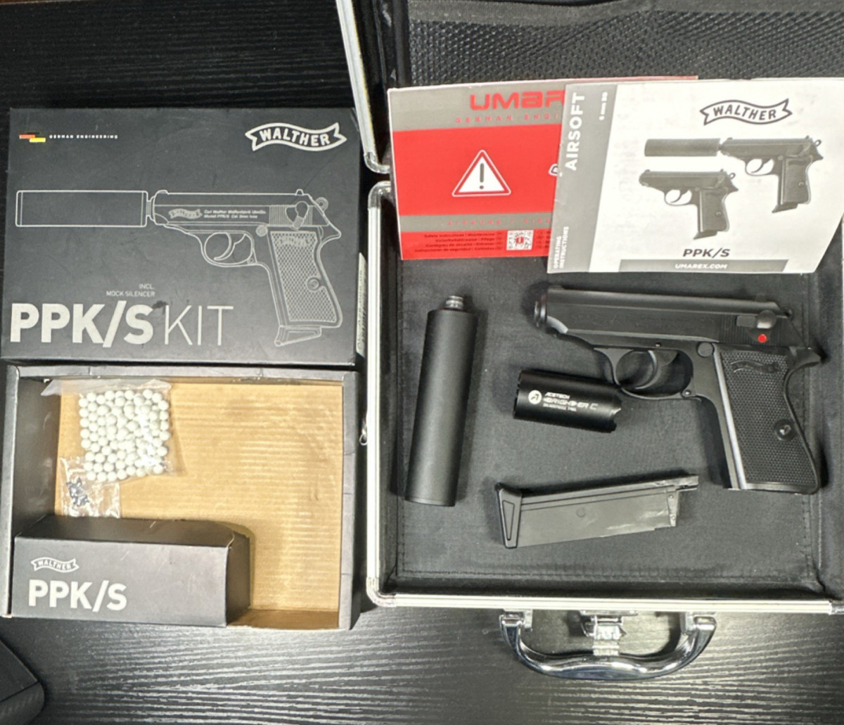 Walther PPK/S Gas Airsoft Kit Umarex Germany Imported James Bond