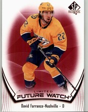 2021-22 SP Authentic David Farrance Limited Red #117 Nashville Predators