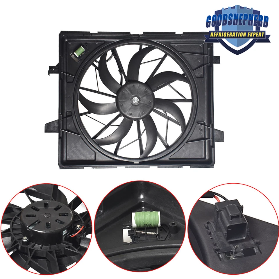 Ventilador de refrigeração do radiador para Jeep Grand Cherokee 2012-17 Dodge Durango 2011-17 - Imagem 3 de 4