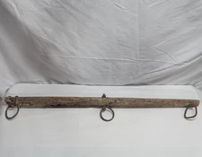 WI Barn Antique Wood Evener Bar Tree Yoke Horse Ox Western Primitive 47" Long