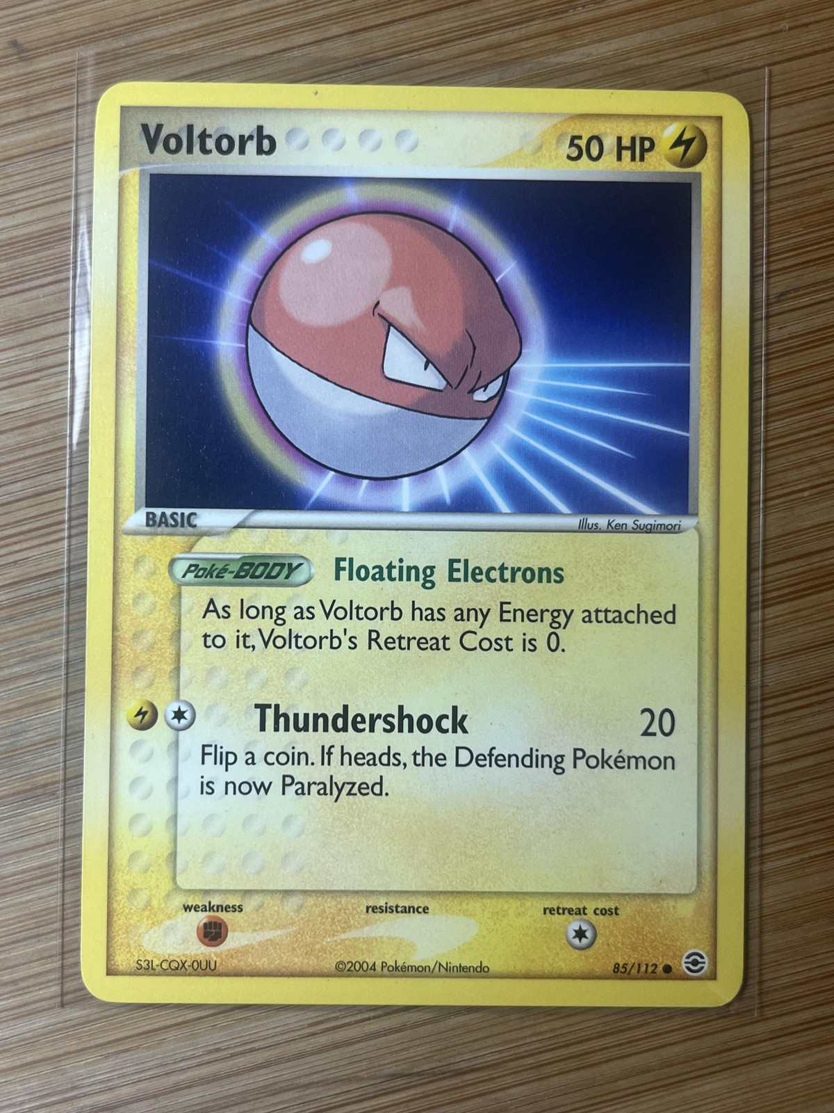 Pokemon TCG Voltorb 85/112 Common Lightning Moderately Played Card English