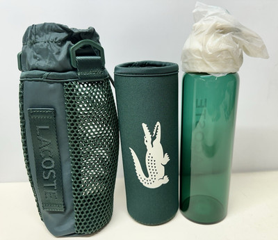 Lacoste Water Bottle and Holder And Storage Bag Brand New in Green