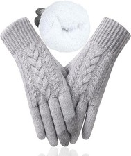 Winter Gloves for Women, Touch Screen Cold Weather Thermal Warm Knit Glove