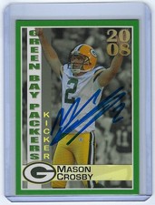 2008 PACKERS Mason Crosby signed card Packers Police #16 AUTO Green Bay Kicker